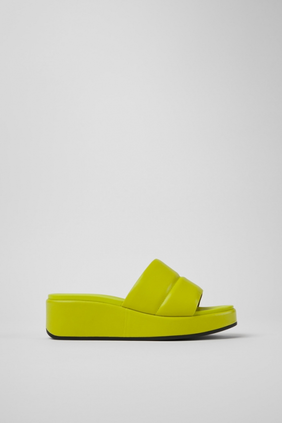 Camper Misia - Sandalias verdes de piel para mujer.