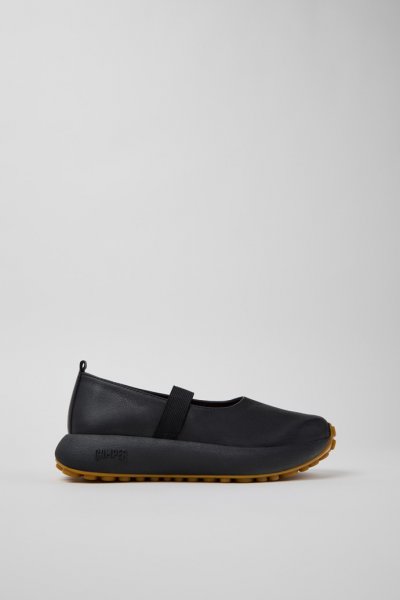 Camper Pelotas Athens - Zapatillas negras de piel para mujer.