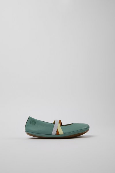 Camper Twins - Bailarinas de piel verde para niños.