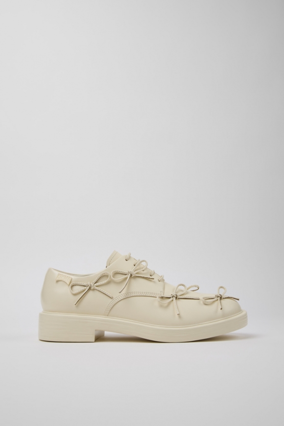 Camper Dean - Zapato de piel blanco para hombre.