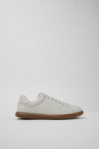 Camper Pelotas Soller - Zapatillas de piel blanca para mujer.