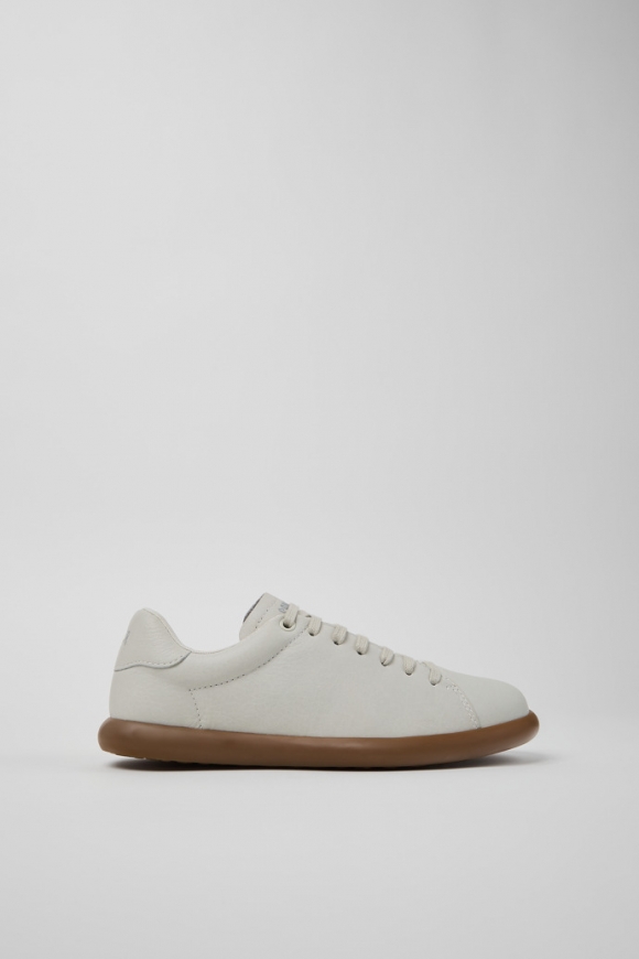 Camper Pelotas Soller - Zapatillas de piel blanca para mujer.