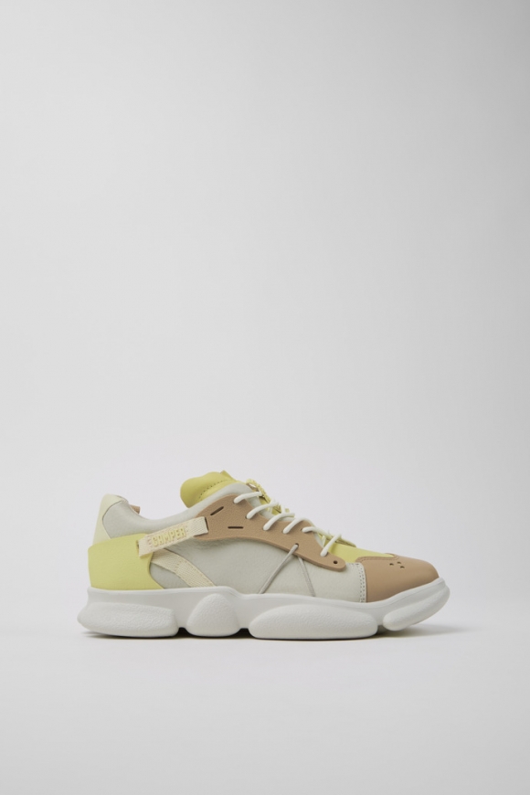 Camper Twins - Zapatillas multicolor para mujer de piel y textil.