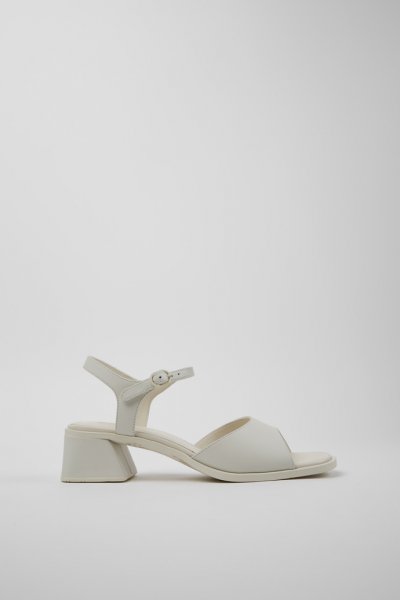 Camper Kora Sandal - Sandalias de piel blanca para mujer