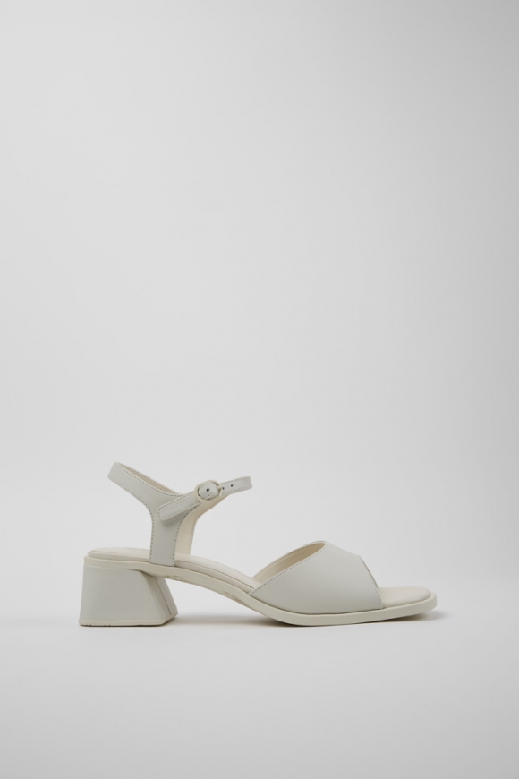 Camper Kora Sandal - Sandalias de piel blanca para mujer
