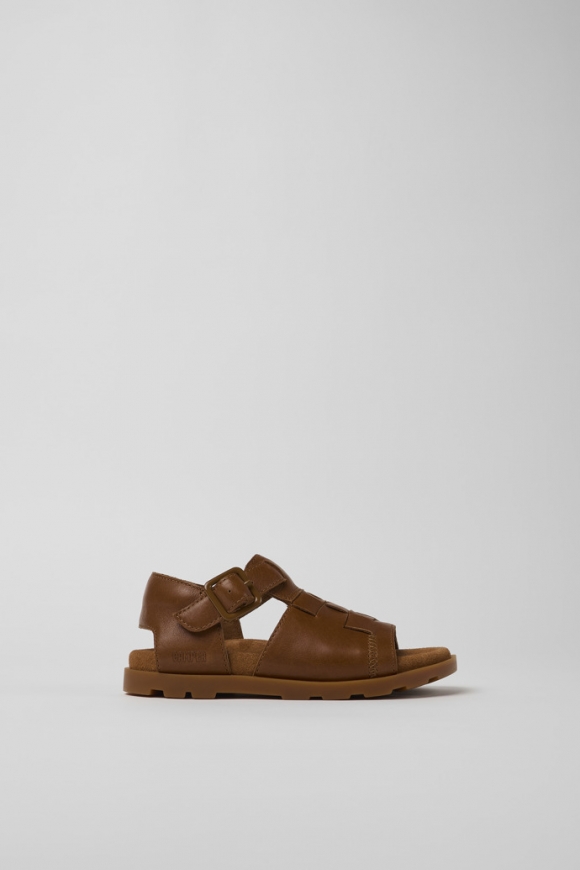 Camper Brutus Sandal - Sandalias de piel marrón