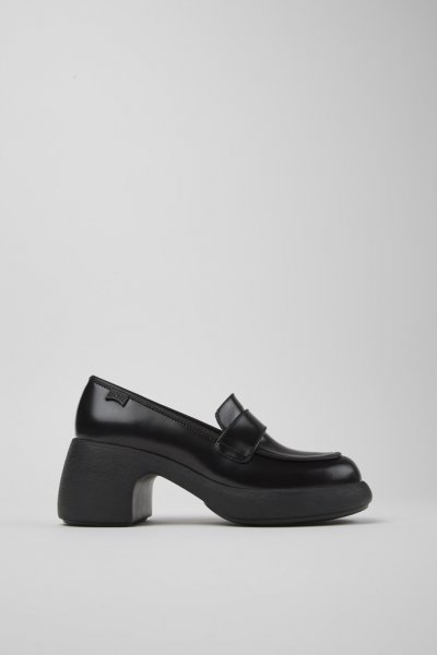 Camper Thelma - Mocasines negros de piel para mujer