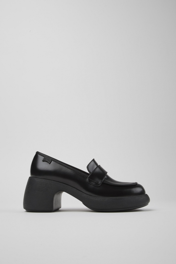 Camper Thelma - Mocasines negros de piel para mujer