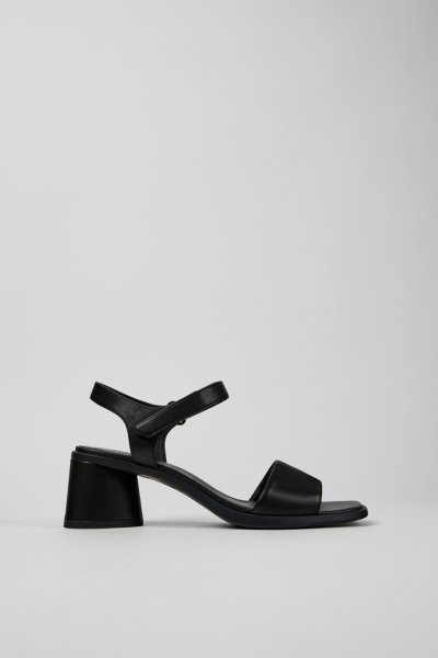 Camper Kiara - Sandalias negras de piel para mujer
