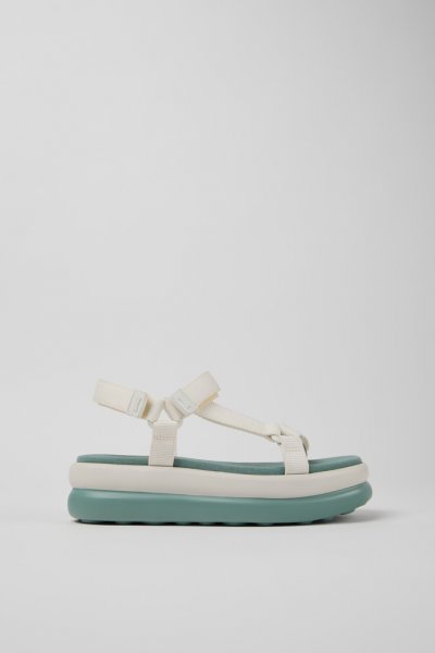 Camper Pelotas Flota Up - Sandalias blancas para mujer de PET reciclado.