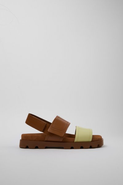 Camper Brutus Sandal - Sandalias de piel multicolor para mujer.