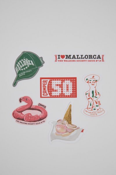 Pegatinas Camper The Walking Society Mallorca - Pack de 6 pegatinas