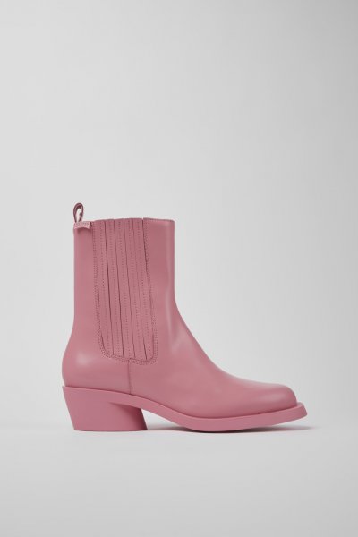 Camper Bonnie - Botas rosas de piel para mujer
