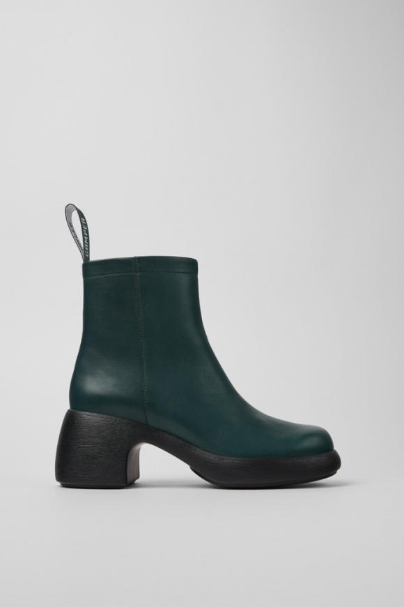 Camper Thelma - Bota verde de piel para mujer