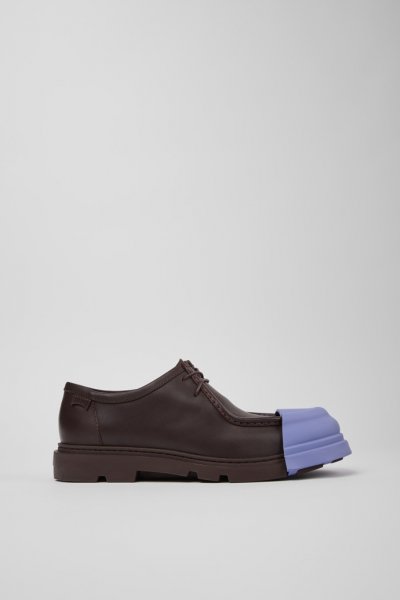 Camper Junction - Zapatos marrones de piel para hombre.