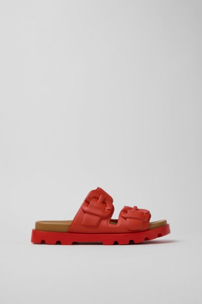 Camper Brutus Sandal - Sandalias rojas de EVA para mujer.