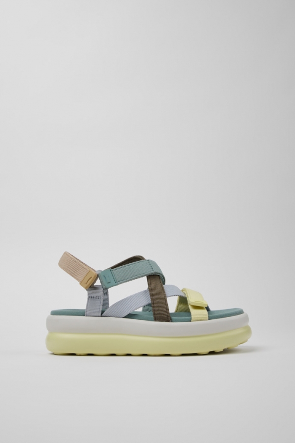 Camper Twins - Sandalias multicolor de PET reciclado para mujer.