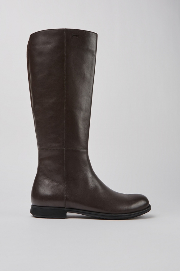 Camper Mil 1913 - Botas altas de piel marrones para mujer.