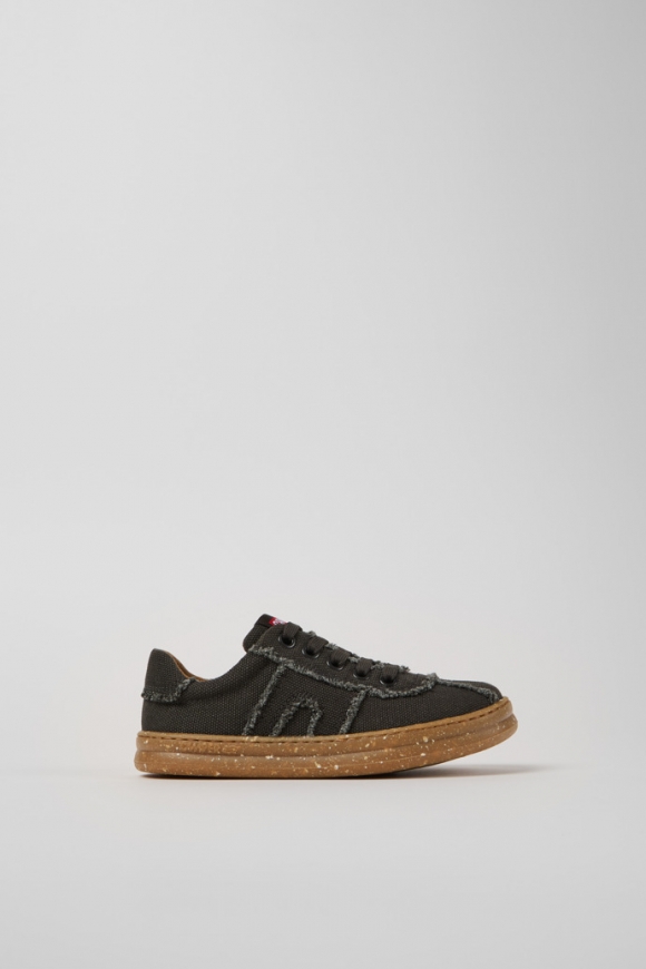 Camper Runner - Zapatillas infantiles grises de algodón reciclado.