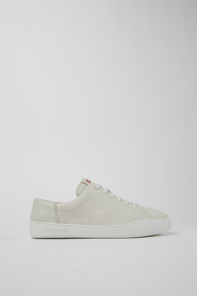 Camper Peu Touring - Zapatilla de piel blanca para hombre.