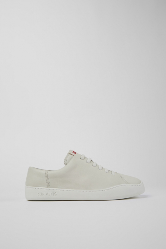 Camper Peu Touring - Zapatilla de piel blanca para hombre.