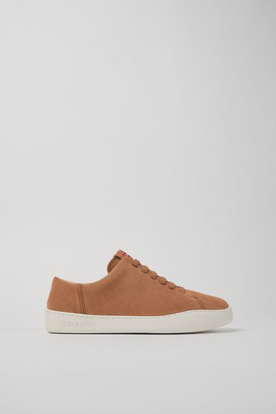 Camper Peu Touring - Zapatillas de nobuk color nude para mujer.