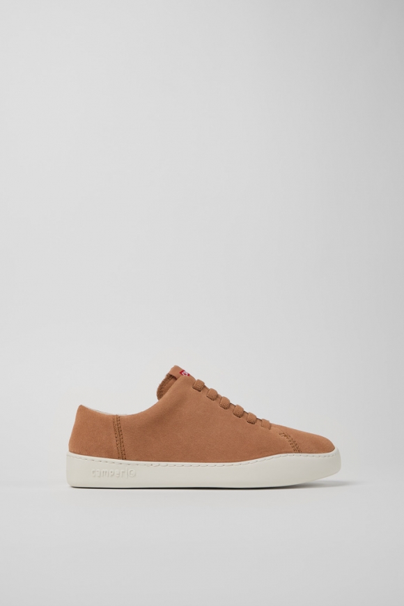 Camper Peu Touring - Zapatillas de nobuk color nude para mujer.
