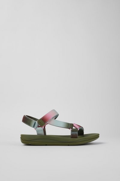 Camper Twins - Sandalias de tela multicolor para mujer