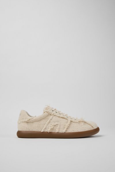 Camper Pelotas Soller - Zapatillas beige para hombre fabricadas con algodón orgánico.
