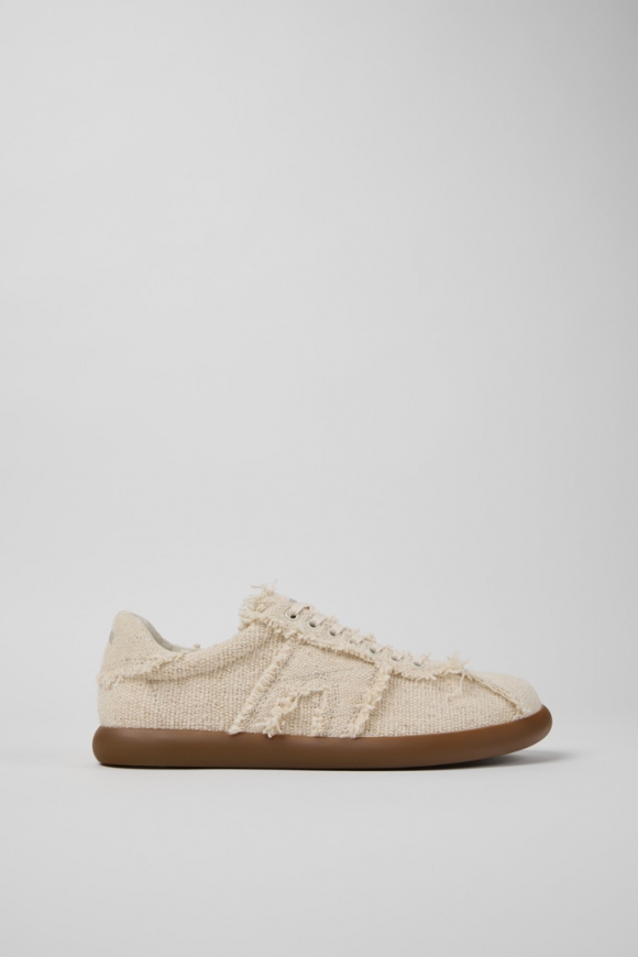 Camper Pelotas Soller - Zapatillas beige para hombre fabricadas con algodón orgánico.