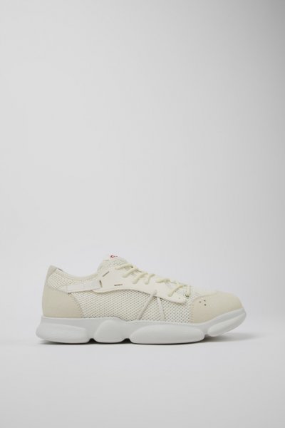 Camper Karst Sorona - Zapatillas blancas de tela para hombre.