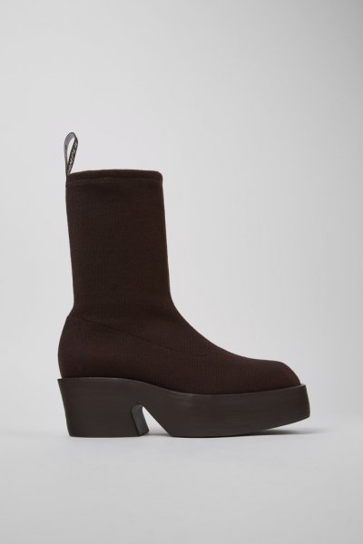 Camper Billie TENCEL - Botas marrones de tela para mujer