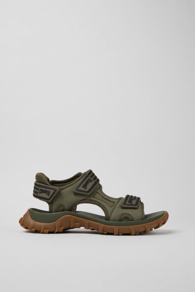 Camper Drift Trail Sandal - Sandalias verdes para hombre fabricadas con PET y piel reciclados.