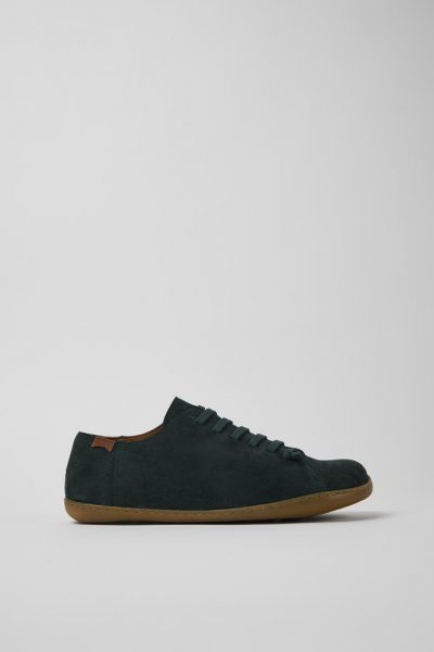 Camper Peu - Zapatos verdes de piel nobuk para hombre