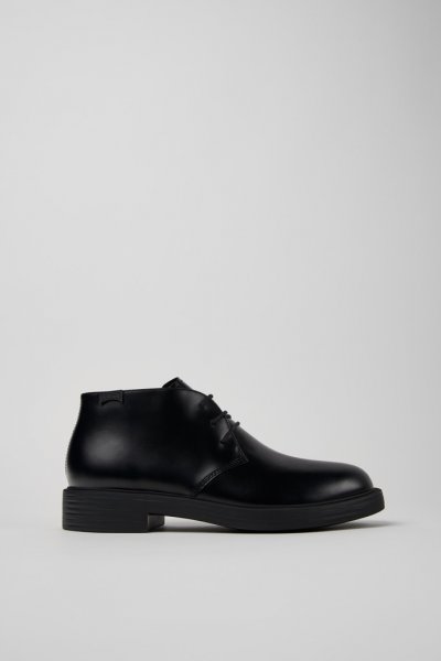 Camper Dean - Botines negros de piel para hombre.