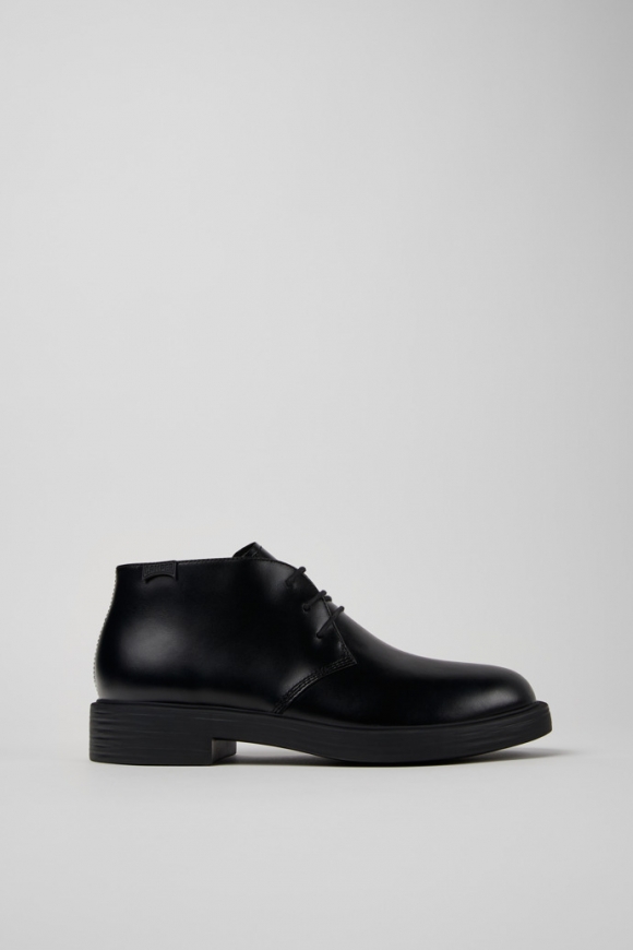 Camper Dean - Botines negros de piel para hombre.