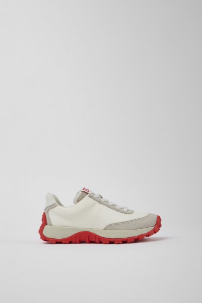 Camper Drift Trail - Zapatillas blancas de piel y textil para niños