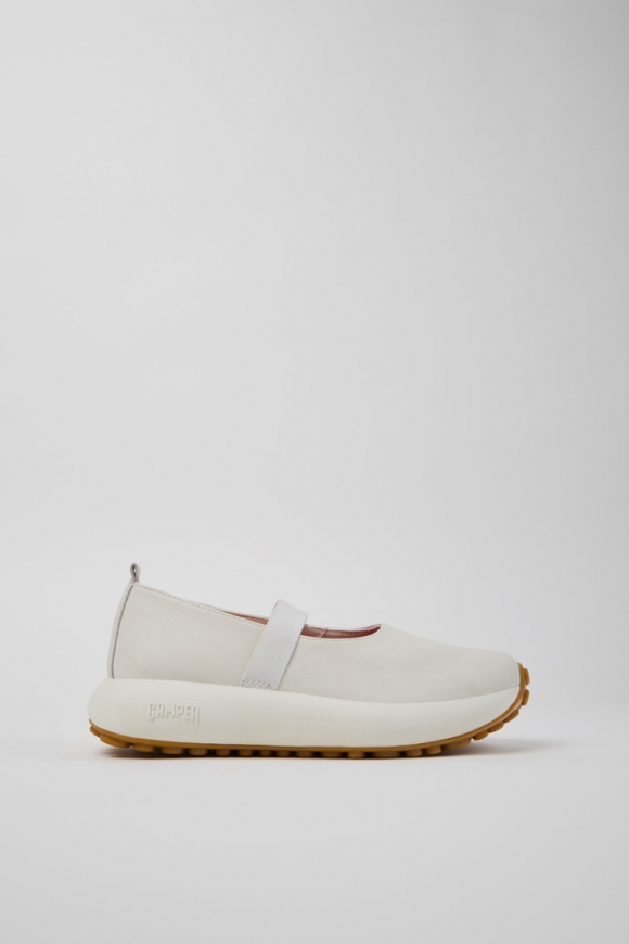 Camper Pelotas Athens - Zapatilla de piel blanca para mujer.
