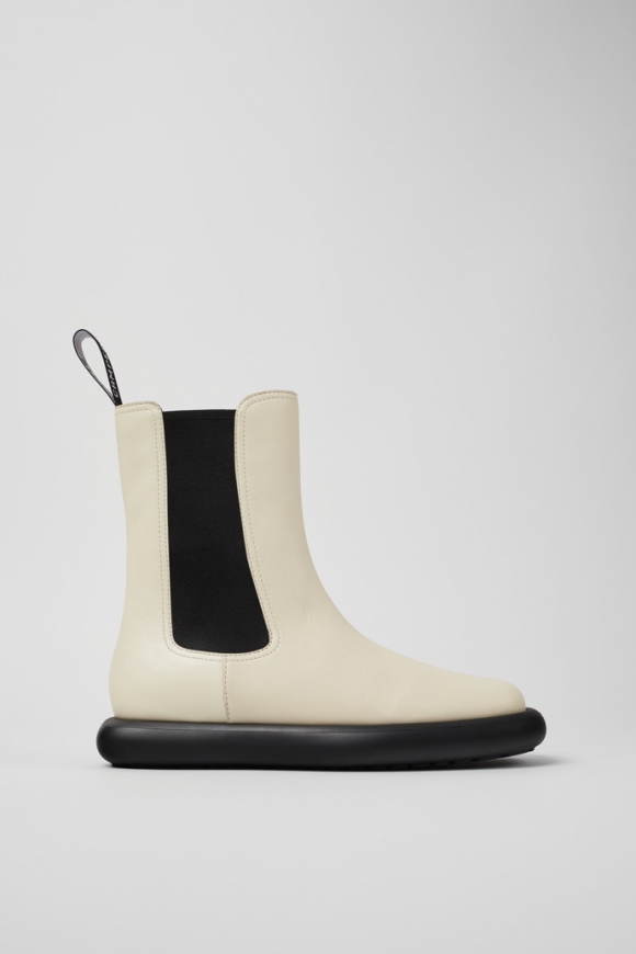 Camper Onda - Botas blancas de piel para mujer