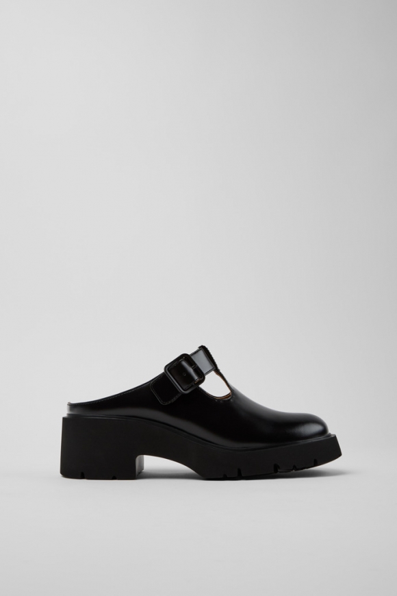 Camper Milah - Sandalias negras de piel para mujer