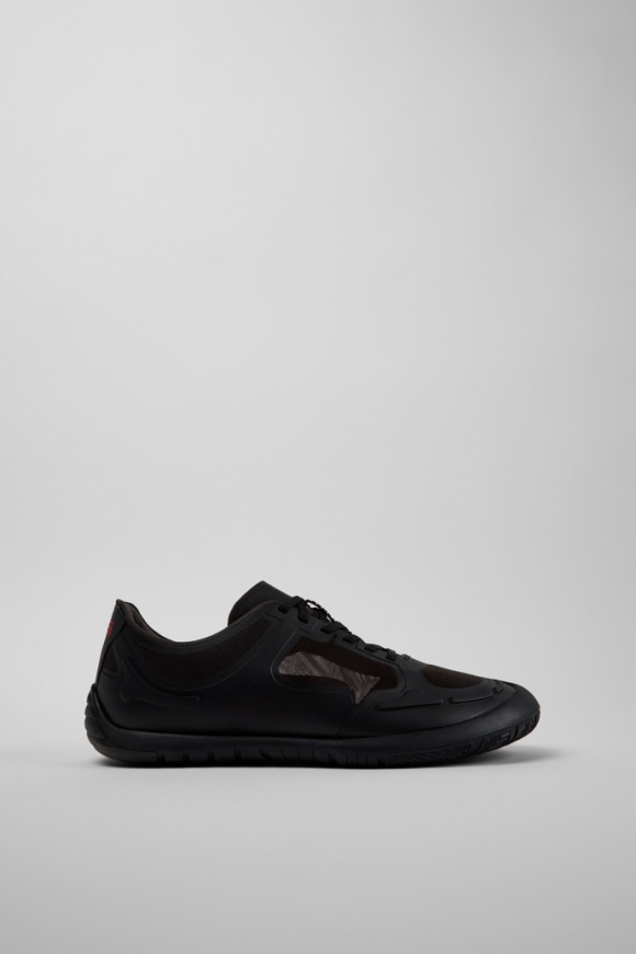 Camper Path - Zapatillas negras de tela para hombre.