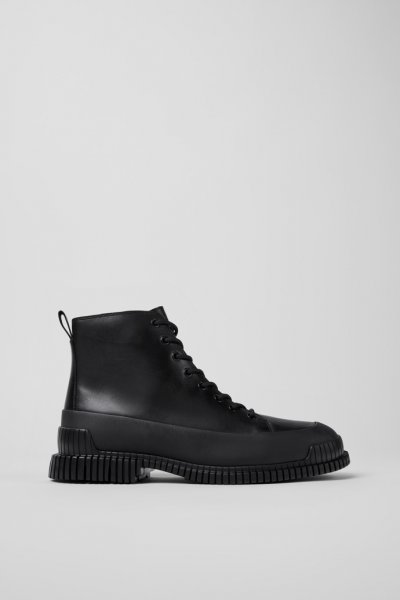 Camper Pix - Botines negros de piel para hombre.