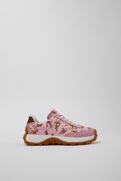 Camper Drif Trail - Zapatillas multicolor para niños fabricadas en PET reciclado y piel nobuk.