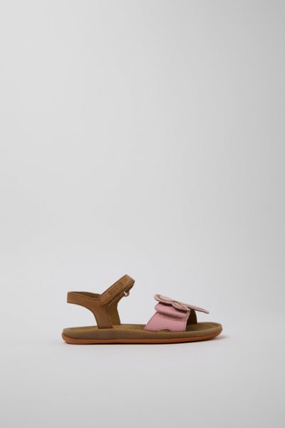 Camper Twins - Sandalias de piel multicolor para niños.