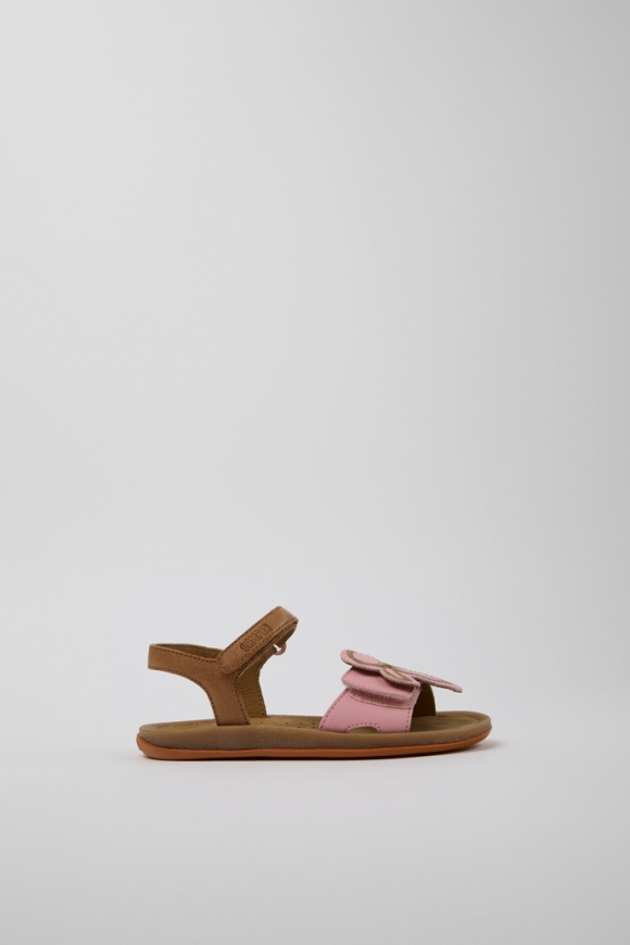 Camper Twins - Sandalias de piel multicolor para niños.
