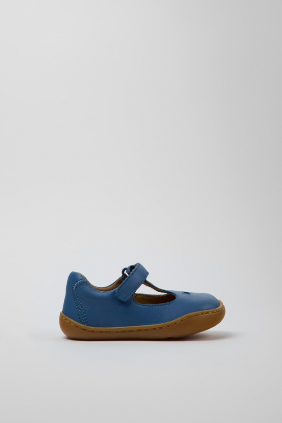 Camper Twins - Zapato azul de piel para niños.