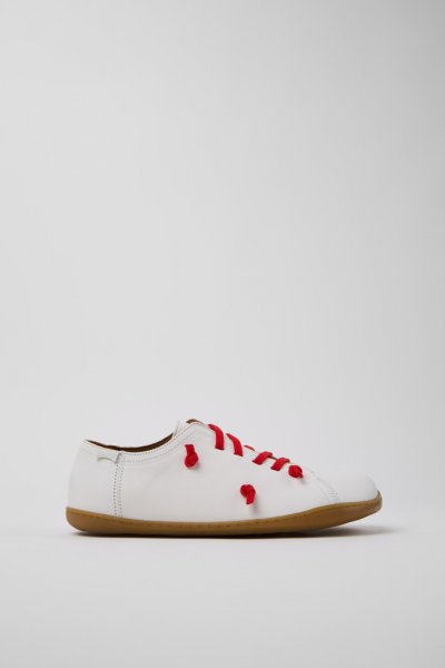 Camper Twins - Zapato blanco de piel de curtido vegetal para hombre.