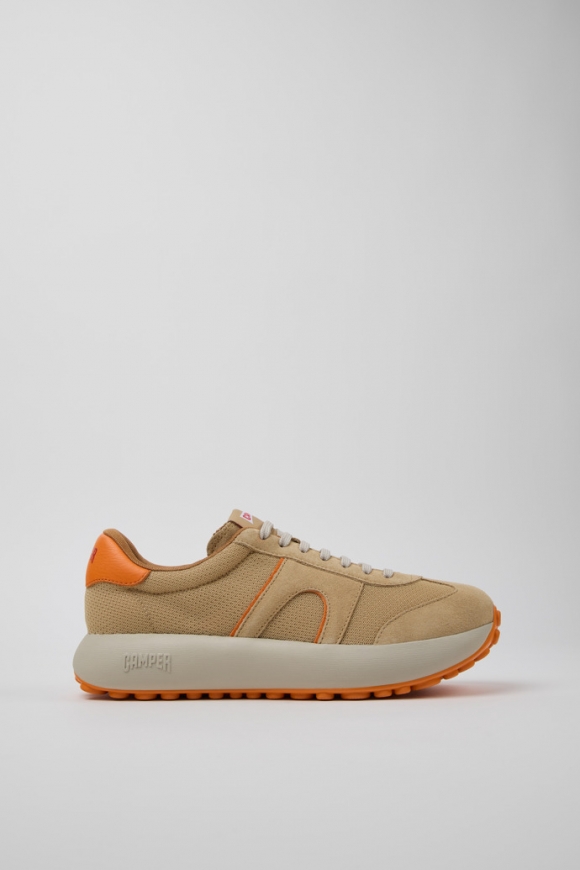 Camper Pelotas Athens - Zapatillas de piel multicolor para hombre fabricadas con PET reciclado y piel nobuk.