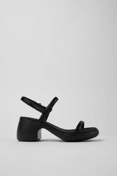 Camper Thelma - Sandalias de piel negra para mujer