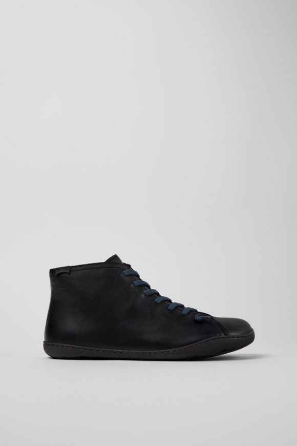 Camper Peu - Botines negros para hombre de piel sin cromo.